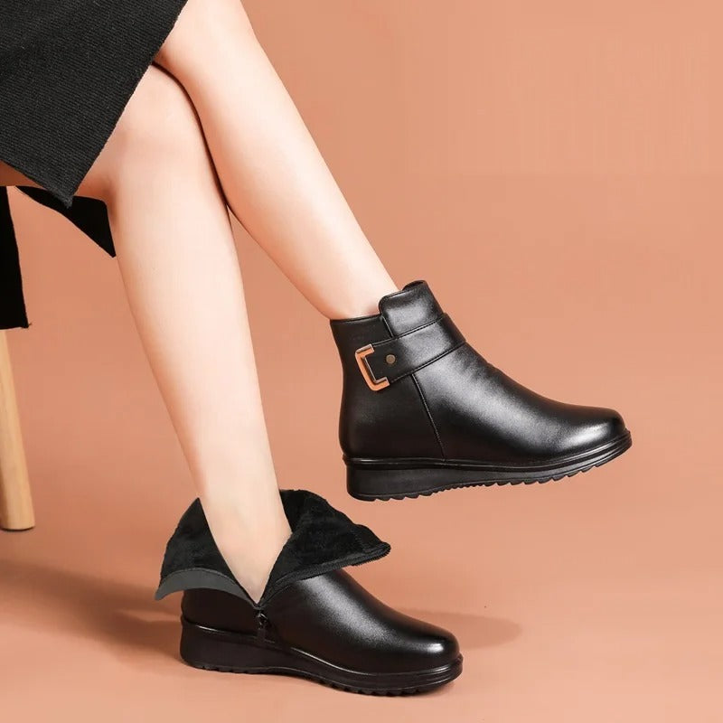🔥50% de desconto hoje - não perca esta oportunidade⏰ - Sapatos de pele de carneiro genuína, macios e confortáveis 👢 Suporte de arco - torna a caminhada mais fácil