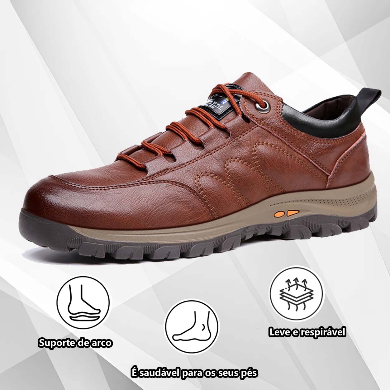 (🔥50% de desconto hoje - agarre!) Sapatos ortopédicos elegantes e premium 👞 - Design ergonómico para alívio da dor