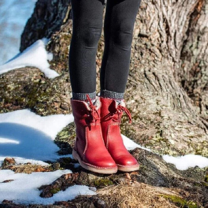 (🔥50% de desconto hoje - não perca esta oportunidade) ⏰ - Botas vintage de pele de carneiro macias e confortáveis (suporte de arco - facilita o caminhar)