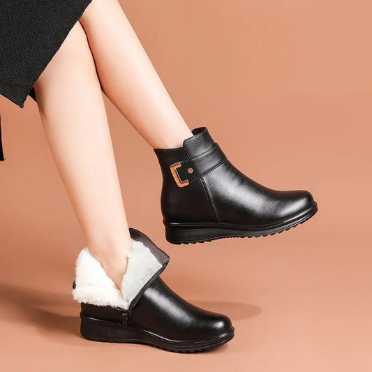 🔥50% de desconto hoje - não perca esta oportunidade⏰ - Sapatos de pele de carneiro genuína, macios e confortáveis 👢 Suporte de arco - torna a caminhada mais fácil