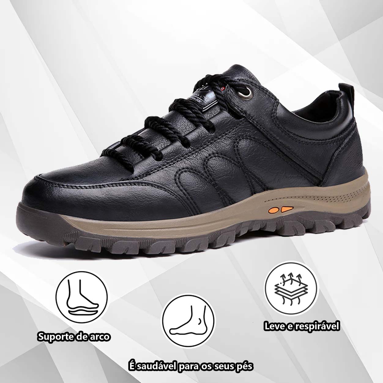 (🔥50% de desconto hoje - agarre!) Sapatos ortopédicos elegantes e premium 👞 - Design ergonómico para alívio da dor