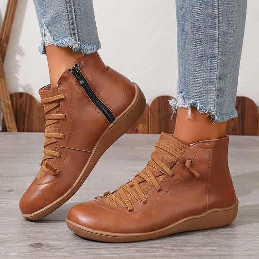 (🔥50% de desconto hoje - não perca esta oportunidade) ⏰ - Botas ortopédicas em pele genuína macias e confortáveis (suporte de arco - facilita o caminhar)