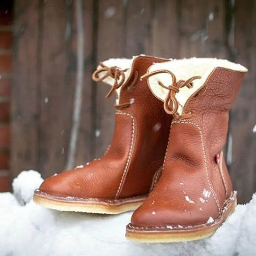 (🔥50% de desconto hoje - não perca esta oportunidade) ⏰ - Botas vintage de pele de carneiro macias e confortáveis (suporte de arco - facilita o caminhar)
