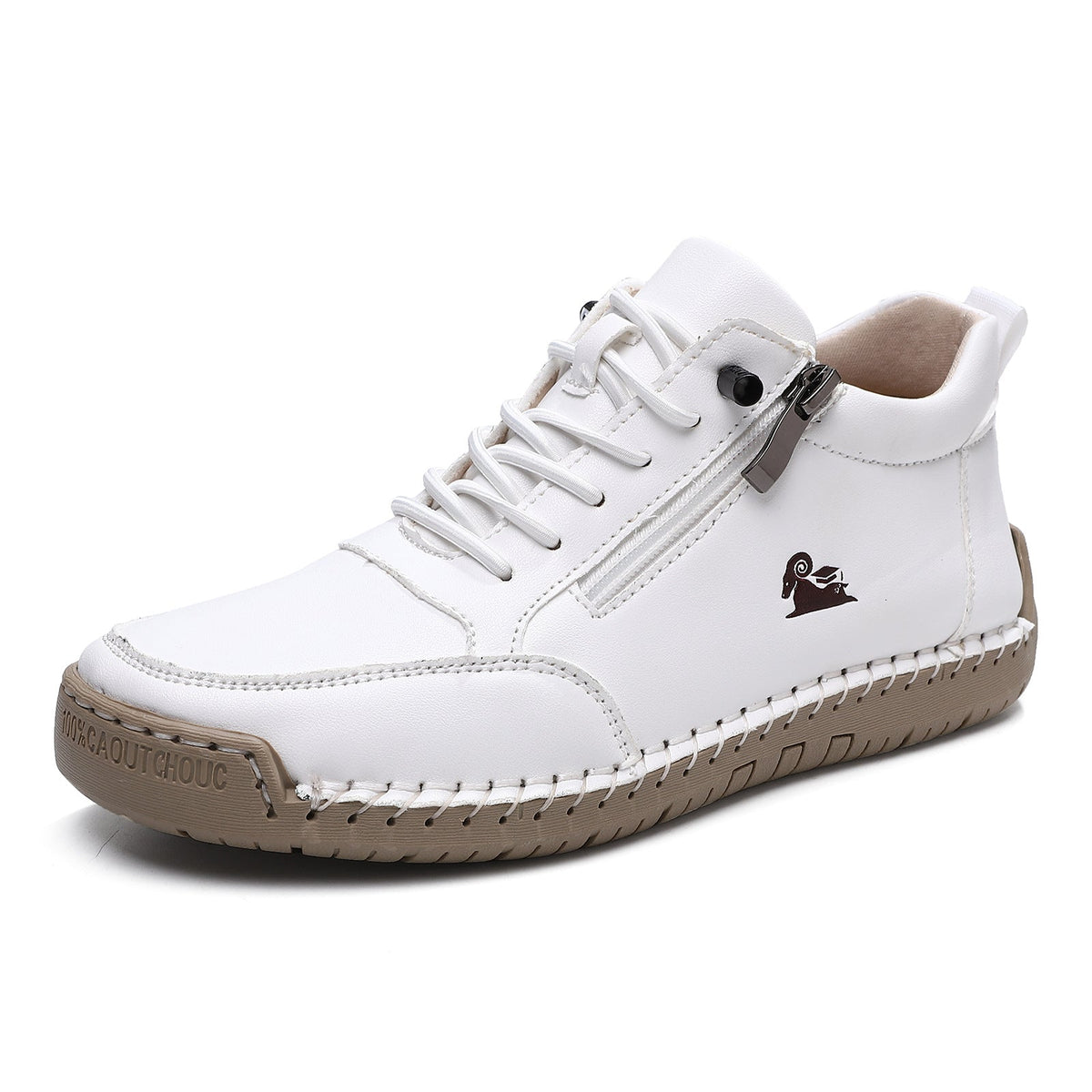 Biaotok® | Sapatos ortopédicos de cano alto em couro com suporte ergonômico para o arco do pé e sola antiderrapante proporcionam conforto excepcional!