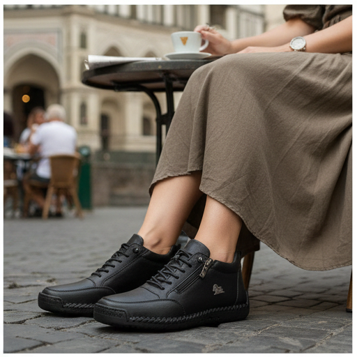 🔥 50% de desconto – Não perca | Calçados selecionados em couro de bezerro – sapatos ortopédicos – 👞 – duráveis, antiderrapantes e impermeáveis | suporte para o arco do pé, alívio da dor, unissex