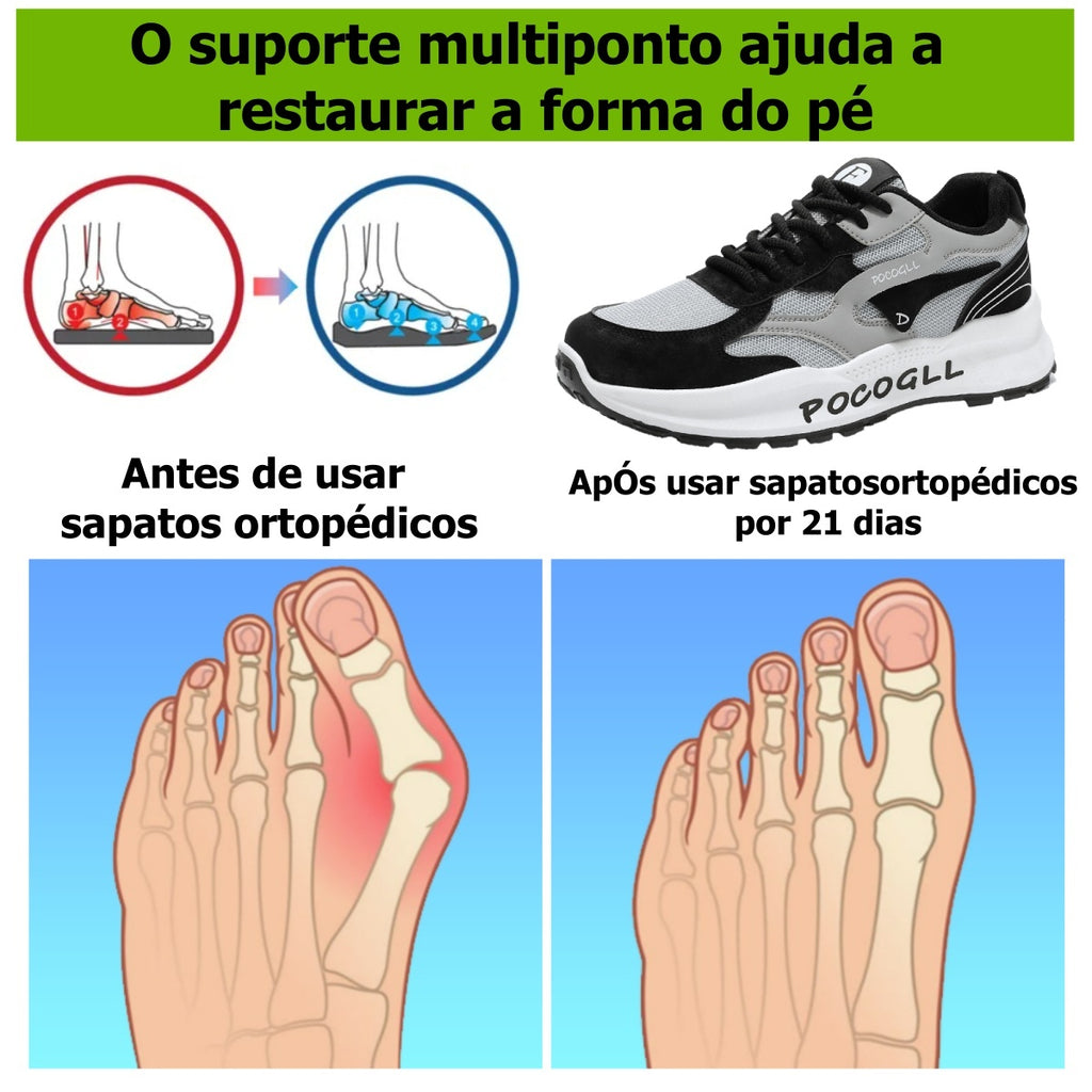 [⏰Desconto de 50% por tempo limitado - Não perca] Calçado ortopédico para caminhadas com design ergonómico - Alivia a dor facilmente 👞