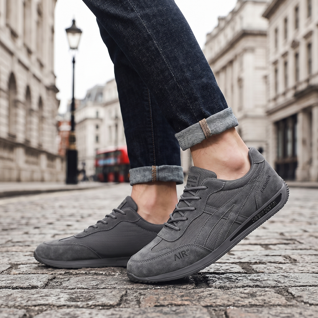 🔥 Oferta especial de hoje com 56% de desconto🎁Sapatos ortopédicos masculinos para caminhada ✅ Respiráveis e antiderrapantes - Diga adeus à dor nos pés e desfrute de conforto o dia todo!