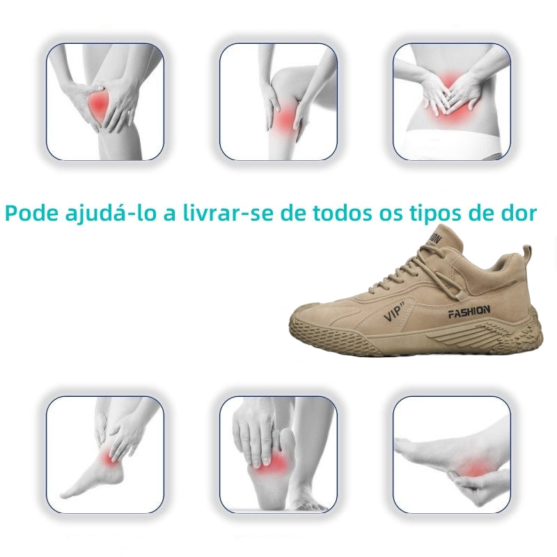 [⏰Desconto de 50% por tempo limitado - Não perca] Sapatos ortopédicos com design ergonómico - Couro premium + costurado à mão 👞