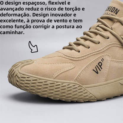 [⏰Desconto de 50% por tempo limitado - Não perca] Sapatos ortopédicos com design ergonómico - Couro premium + costurado à mão 👞