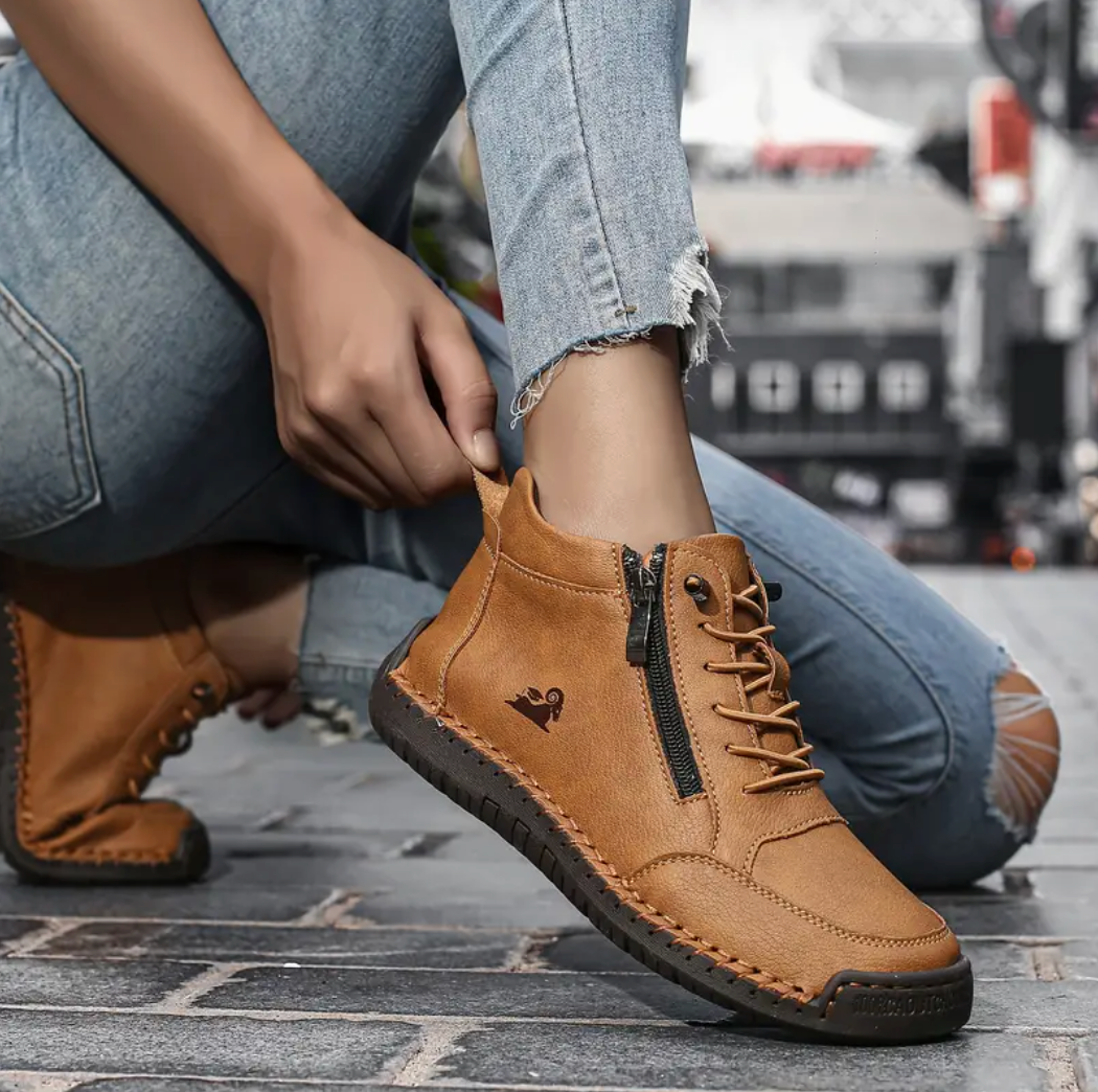🔥 50% de desconto – Não perca | Calçados selecionados em couro de bezerro – sapatos ortopédicos – 👞 – duráveis, antiderrapantes e impermeáveis | suporte para o arco do pé, alívio da dor, unissex
