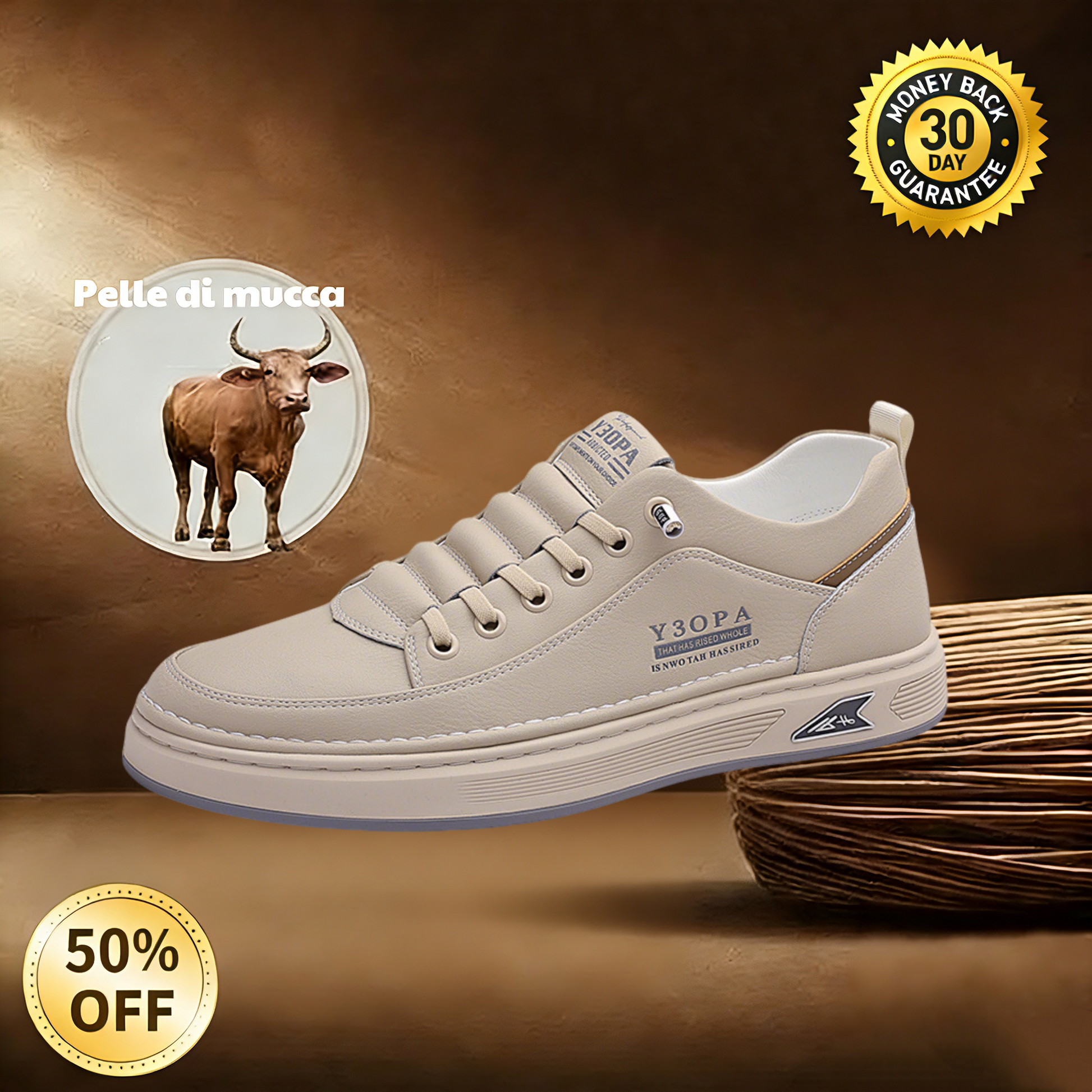 🐂 Scarpe da uomo in pelle di vitello prodotte in Australia 👞 Cucite a mano, facili da indossare e da togliere ✅ Supporto dell'arco plantare, sollievo dal dolore - camminare confortevole