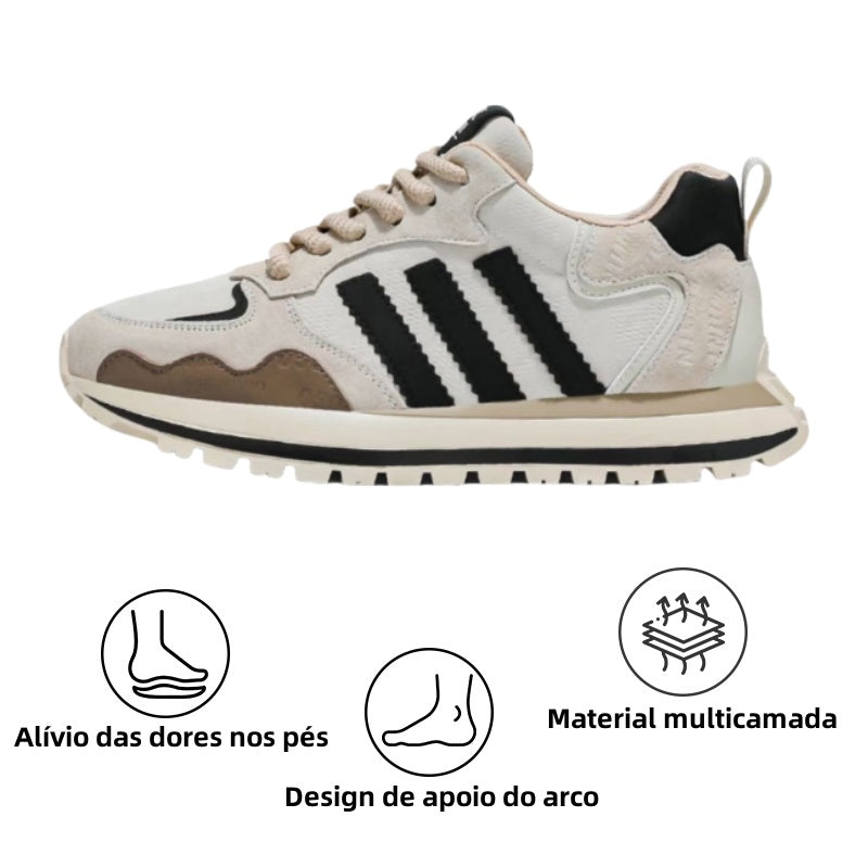 🔥50% de desconto hoje - aproveite! Sapatos ortopédicos elegantes e de alta qualidade 👞 - Design ergonómico para alívio da dor