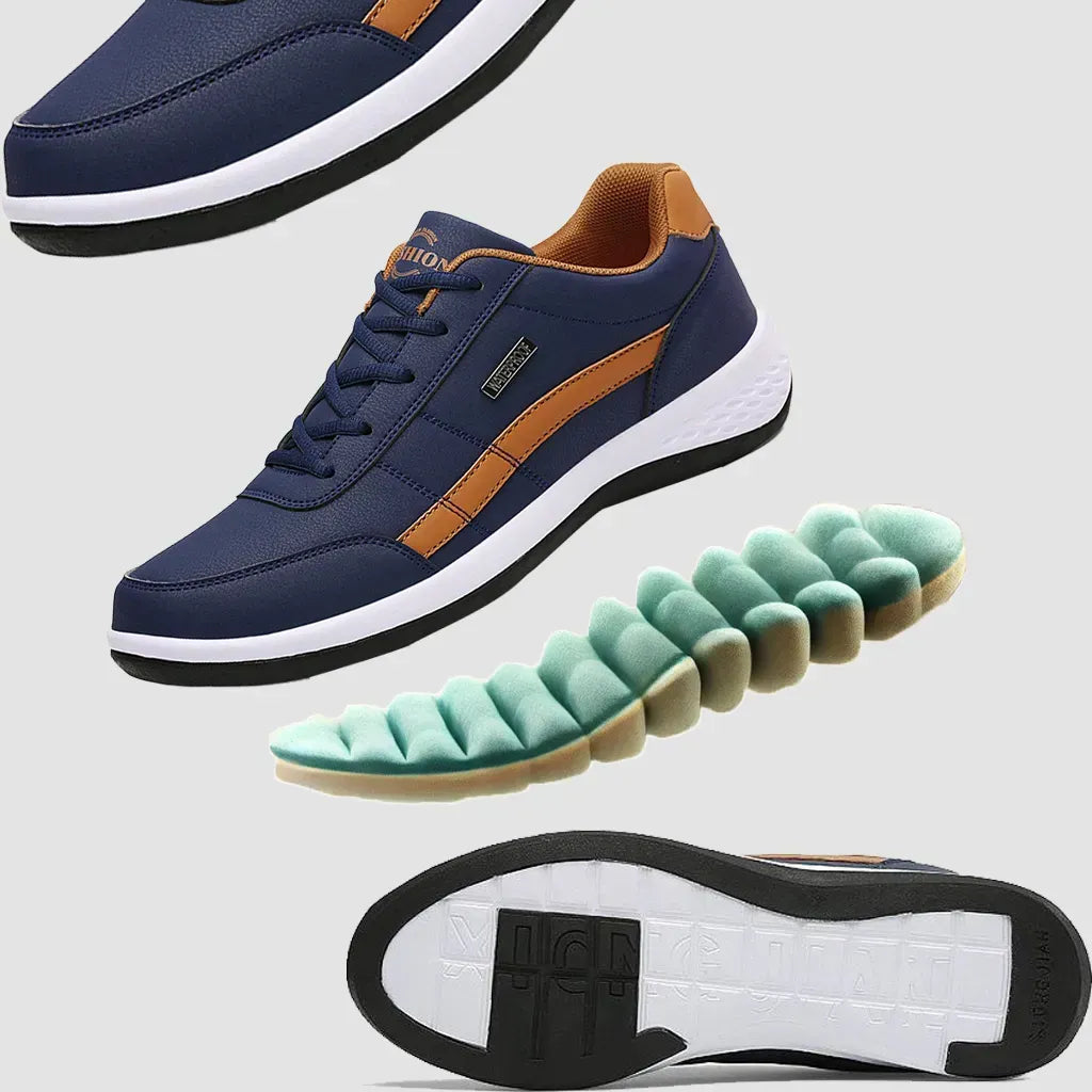 🔥Oferta de Natal por tempo limitado: 50% de desconto!👟Sapatos de caminhada em pele escovada macia, confortável e luxuosa (Alivia dores nos pés)