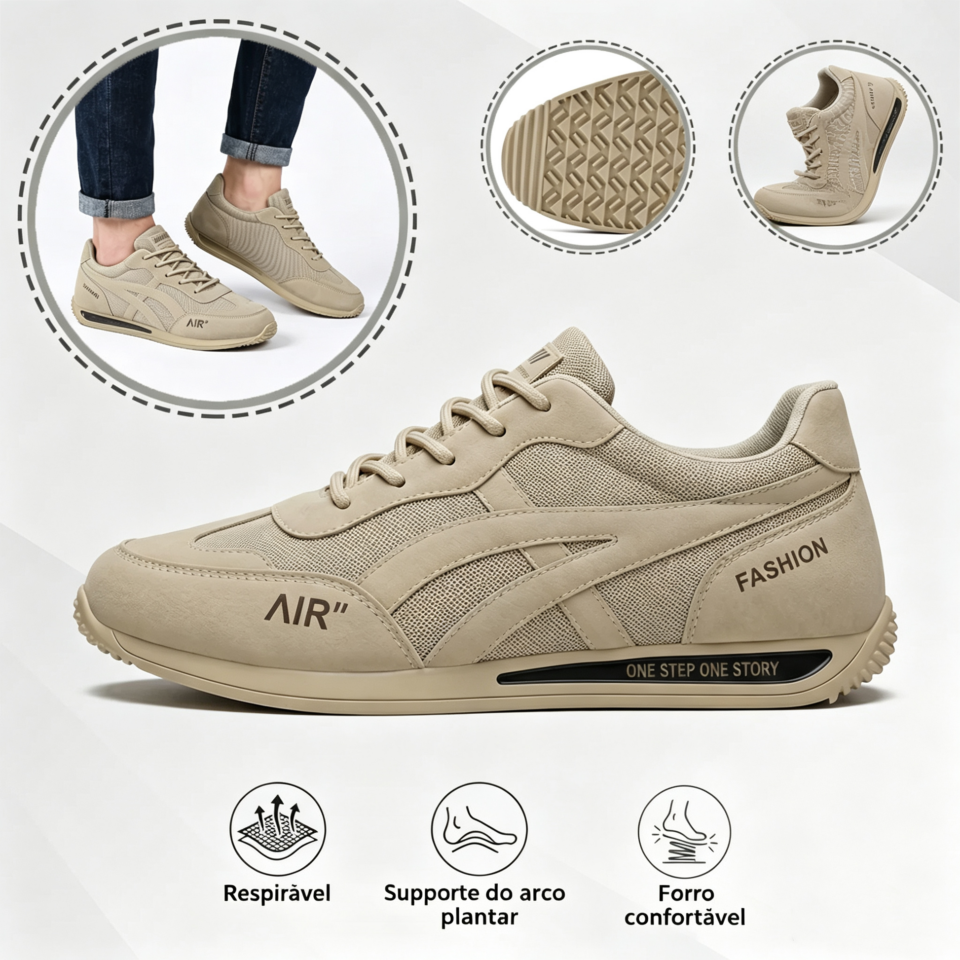 🔥 Oferta especial de hoje com 56% de desconto🎁Sapatos ortopédicos masculinos para caminhada ✅ Respiráveis e antiderrapantes - Diga adeus à dor nos pés e desfrute de conforto o dia todo!
