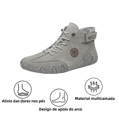 [⏰Desconto de 50% por tempo limitado - Não perca] Sapatos ortopédicos com design ergonómico - Couro premium + costurado à mão 👞
