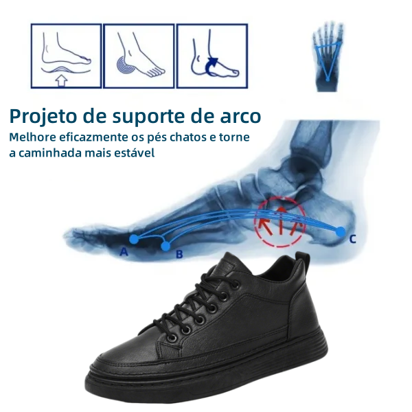 Sapatos de caminhada Biaotok® | Fabricados com pele de bezerro australiana ✅ Suporte para o arco do pé para alívio da dor: Caminhada confortável