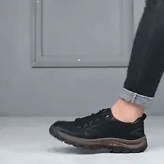 (🎁Oferta por tempo limitado) Sapatos de couro de vitelo italiano macios e confortáveis 🐂 Costurados à mão, impermeáveis e antiderrapantes ✅ Suporte para o arco do pé: caminhada confortável