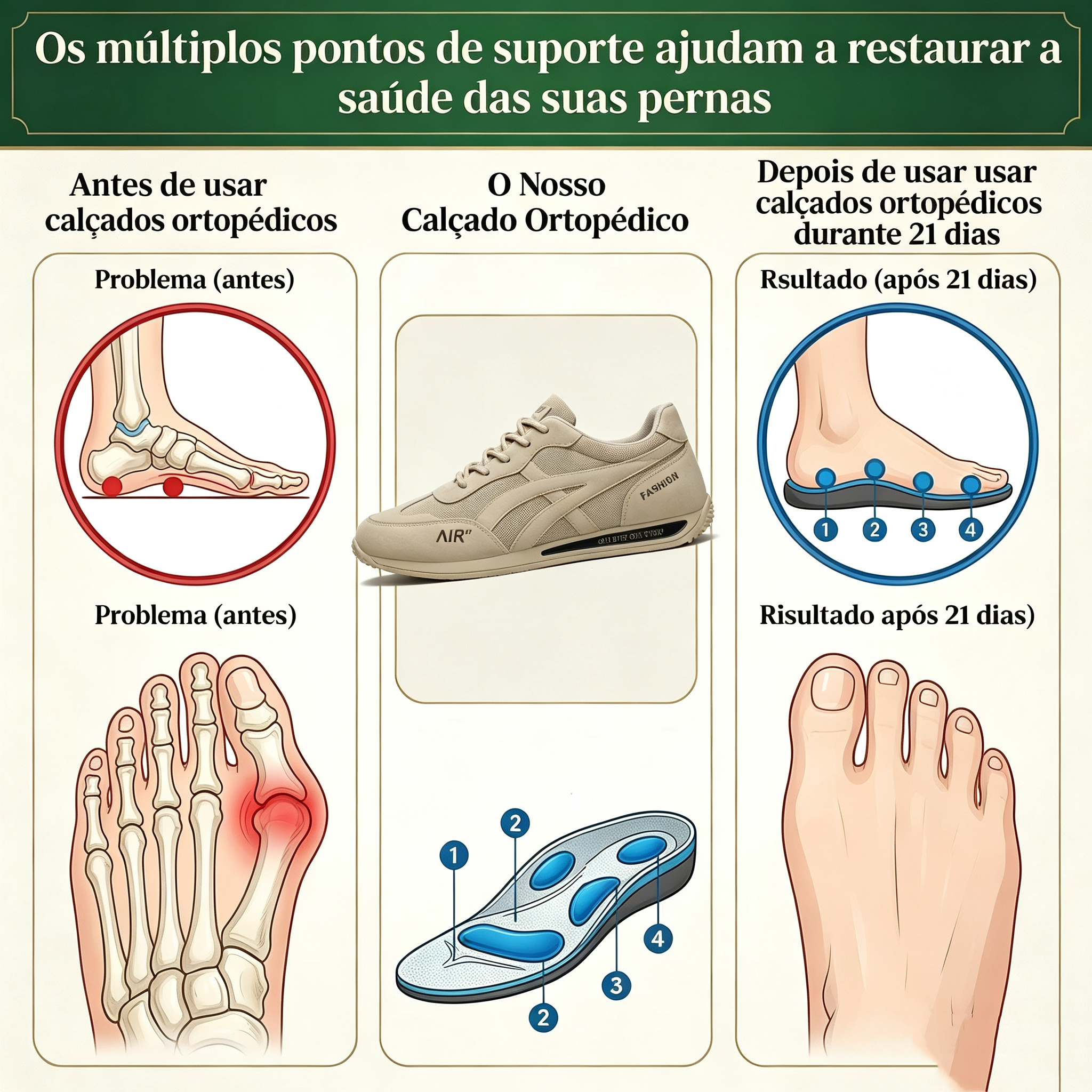 🔥 Oferta especial de hoje com 50% de desconto🎁Sapatos ortopédicos masculinos para caminhada ✅ Respiráveis e antiderrapantes - Diga adeus à dor nos pés e desfrute de conforto o dia todo!
