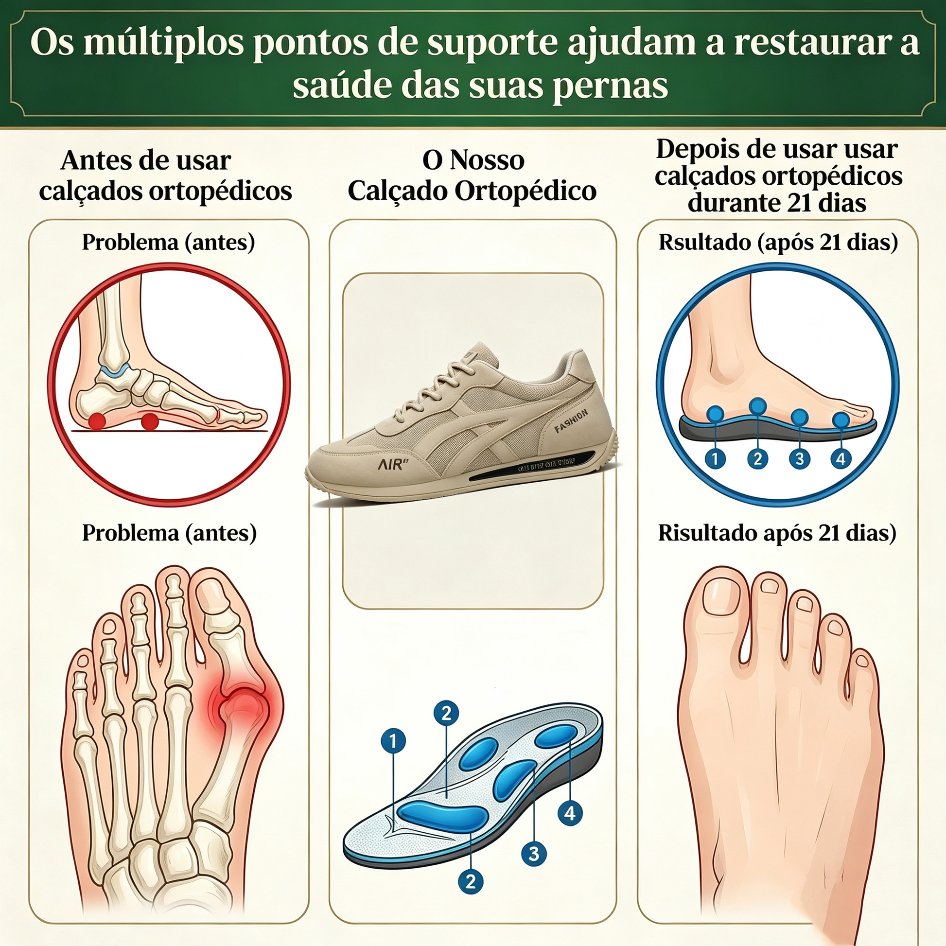 🔥 Oferta especial de hoje com 56% de desconto🎁Sapatos ortopédicos masculinos para caminhada ✅ Respiráveis e antiderrapantes - Diga adeus à dor nos pés e desfrute de conforto o dia todo!