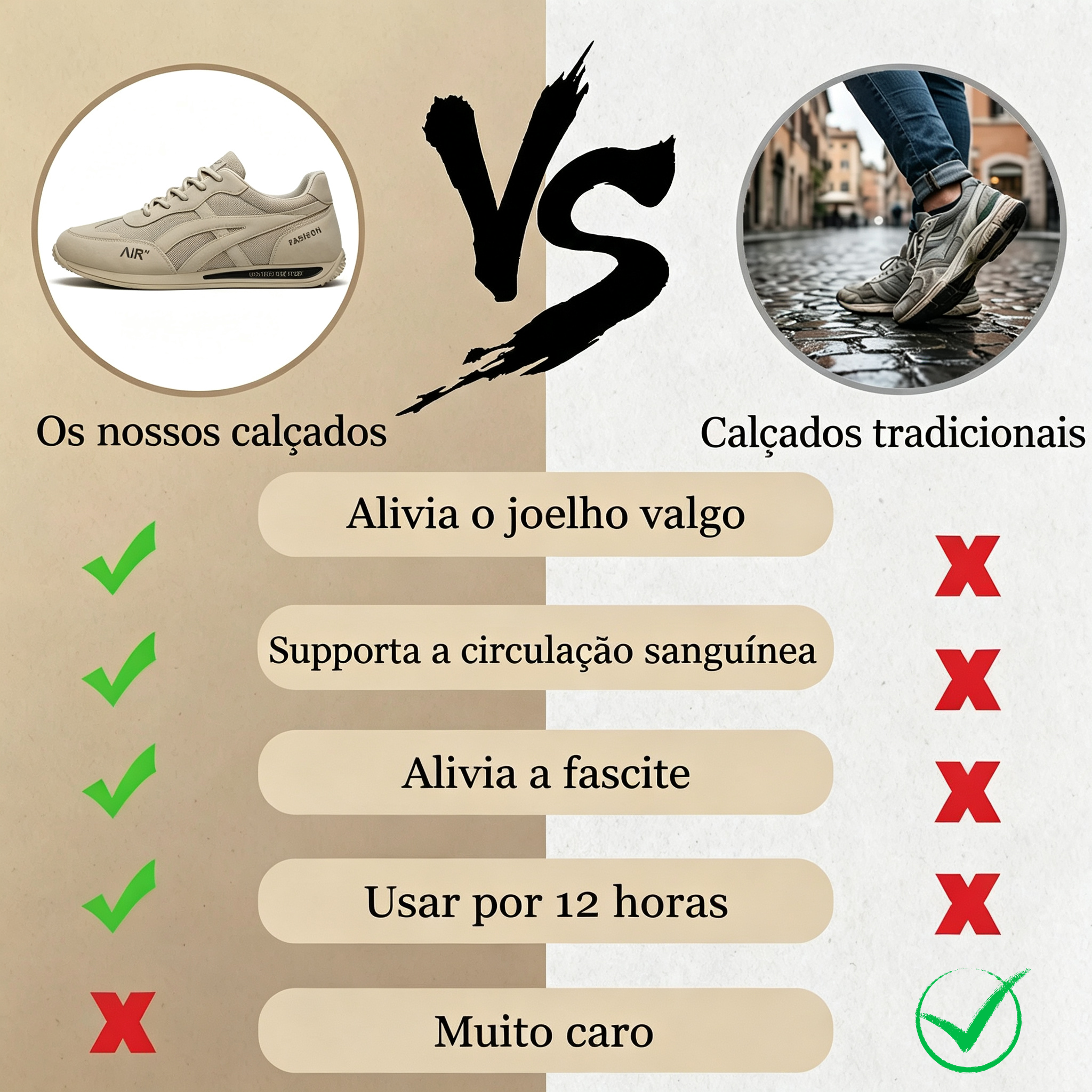 🔥 Oferta especial de hoje com 50% de desconto🎁Sapatos ortopédicos masculinos para caminhada ✅ Respiráveis e antiderrapantes - Diga adeus à dor nos pés e desfrute de conforto o dia todo!