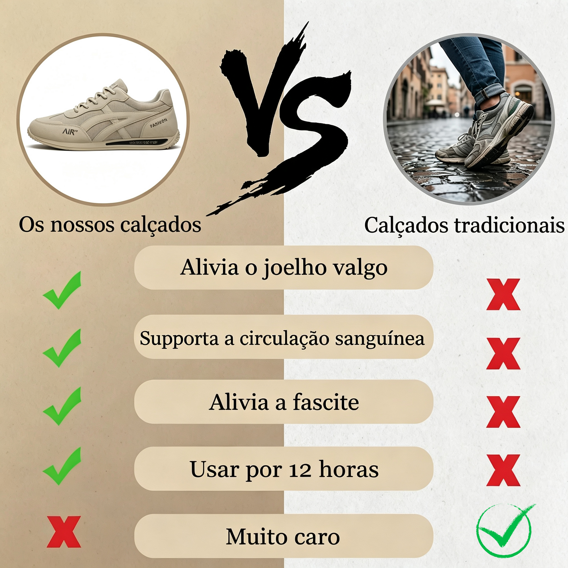 🔥 Oferta especial de hoje com 56% de desconto🎁Sapatos ortopédicos masculinos para caminhada ✅ Respiráveis e antiderrapantes - Diga adeus à dor nos pés e desfrute de conforto o dia todo!