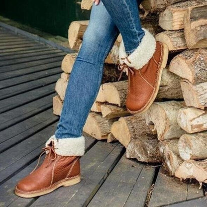 (🔥50% de desconto hoje - não perca esta oportunidade) ⏰ - Botas vintage de pele de carneiro macias e confortáveis (suporte de arco - facilita o caminhar)