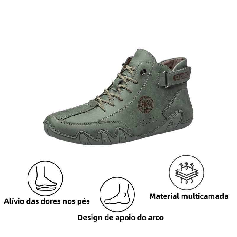 [⏰Desconto de 50% por tempo limitado - Não perca] Sapatos ortopédicos com design ergonómico - Couro premium + costurado à mão 👞