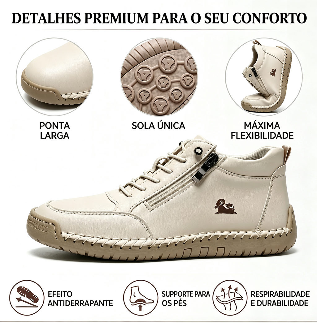 🔥 50% de desconto – Não perca | Calçados selecionados em couro de bezerro – sapatos ortopédicos – 👞 – duráveis, antiderrapantes e impermeáveis | suporte para o arco do pé, alívio da dor, unissex