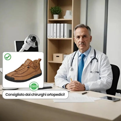 Biaotok® | Scarpe ortopediche in pelle di alta qualità dal design ergonomico - design con supporto dell'arco plantare 👞 Allevia facilmente il dolore al piede