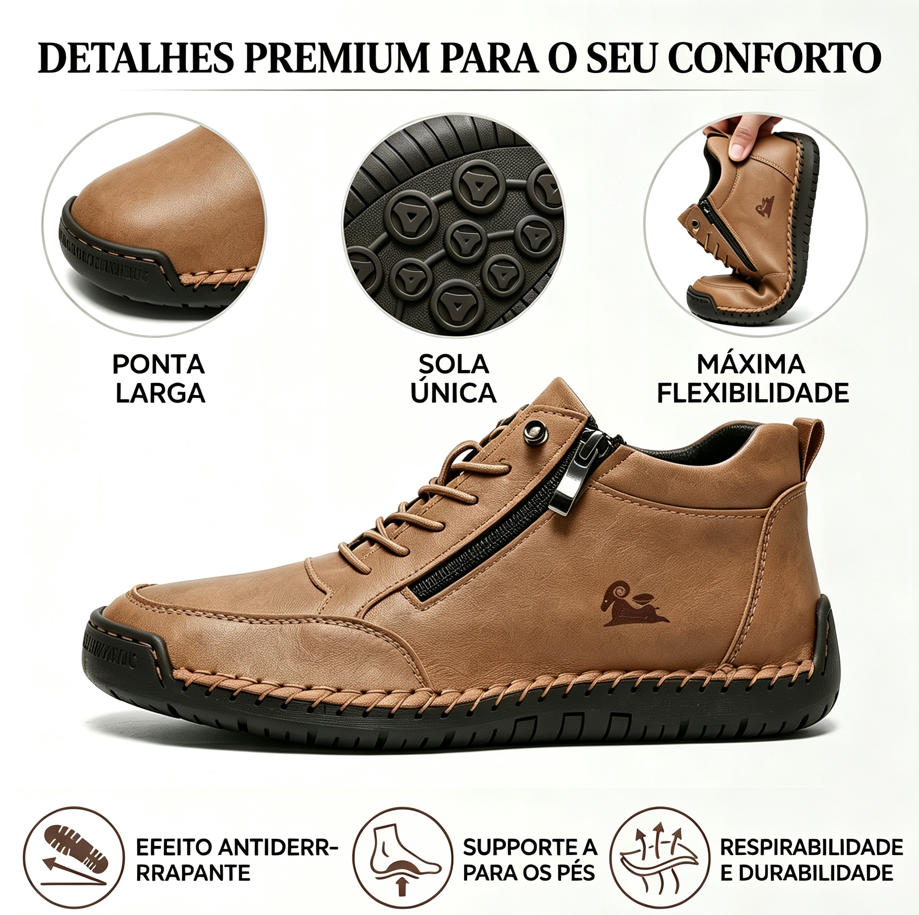 🔥 50% de desconto – Não perca | Calçados selecionados em couro de bezerro – sapatos ortopédicos – 👞 – duráveis, antiderrapantes e impermeáveis | suporte para o arco do pé, alívio da dor, unissex