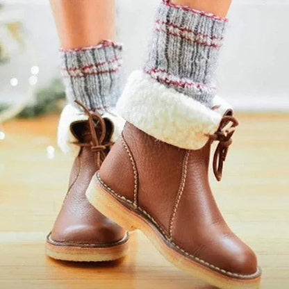 (🔥50% de desconto hoje - não perca esta oportunidade) ⏰ - Botas vintage de pele de carneiro macias e confortáveis (suporte de arco - facilita o caminhar)