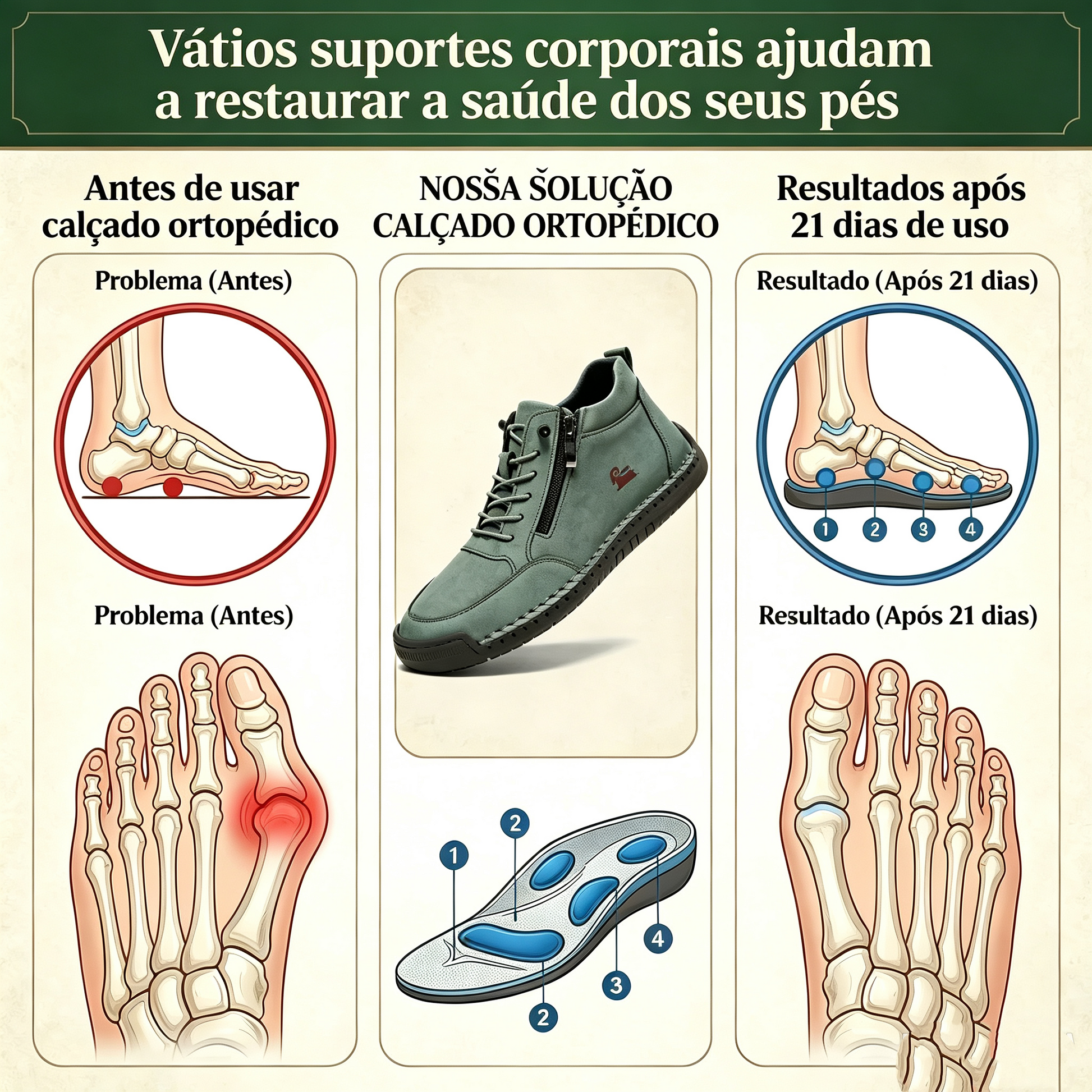 🔥 50% de desconto – Não perca | Calçados selecionados em couro de bezerro – sapatos ortopédicos – 👞 – duráveis, antiderrapantes e impermeáveis | suporte para o arco do pé, alívio da dor, unissex