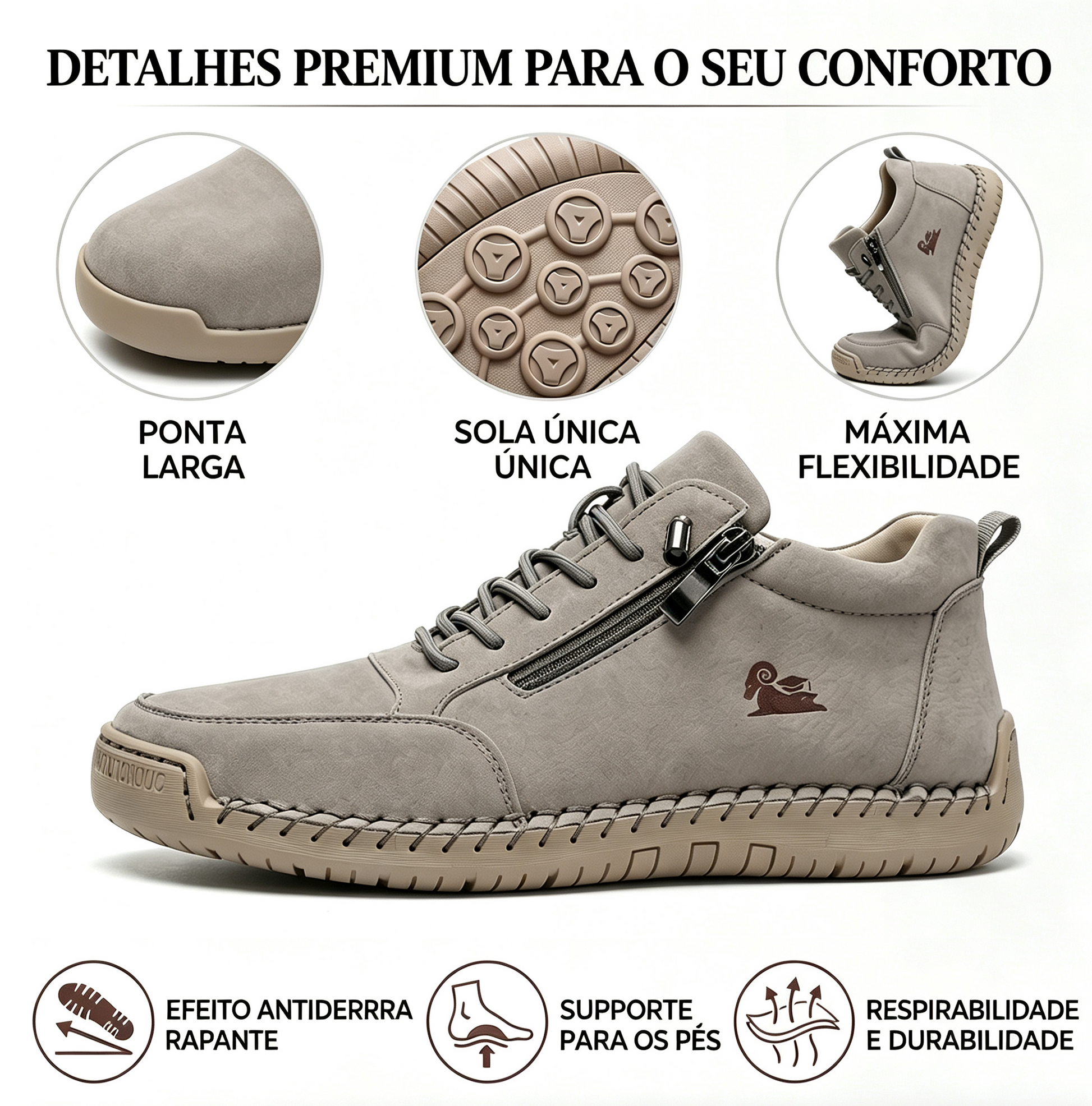 🔥 50% de desconto – Não perca | Calçados selecionados em couro de bezerro – sapatos ortopédicos – 👞 – duráveis, antiderrapantes e impermeáveis | suporte para o arco do pé, alívio da dor, unissex