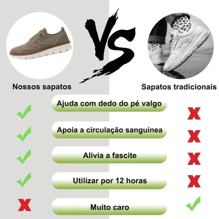 [⏰Desconto de 50% por tempo limitado - não perca] Sapatos ortopédicos com design ergonómico - Design sem a necessidade de amarrar as laces dos sapatoss👞