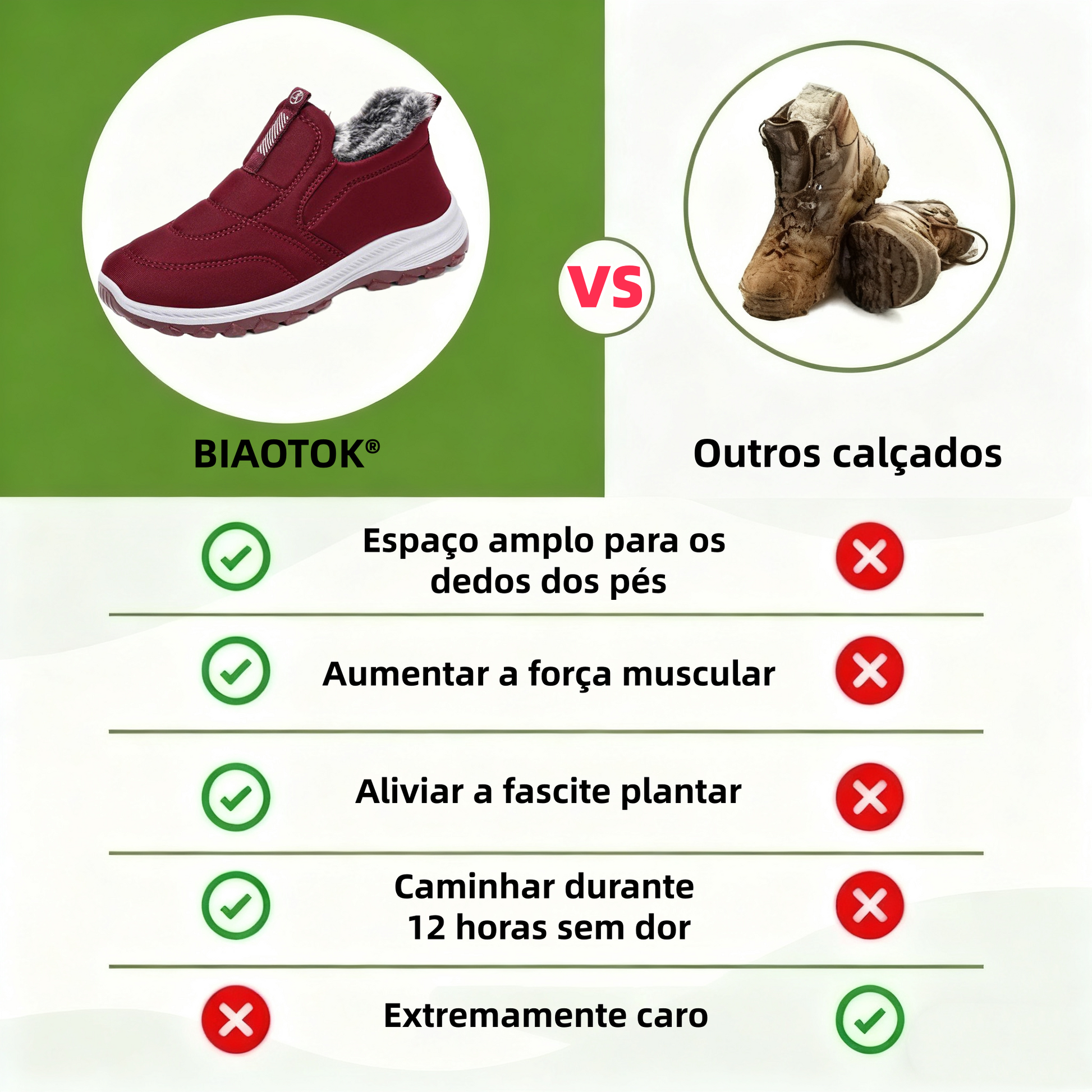🎁Hoje, 50% de desconto - não perca! ｜Sapatos ortopédicos com design ergonómico - alívio da dor 👞 Deixe o inverno não ser mais frio