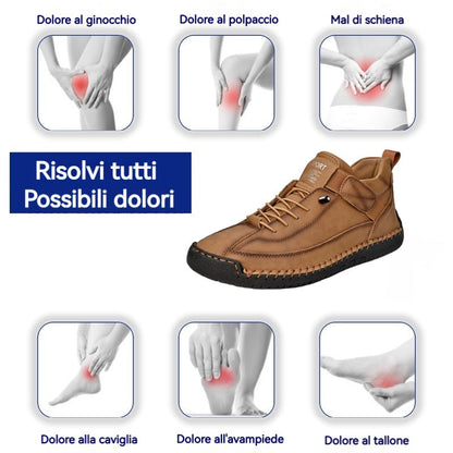 Biaotok® | Scarpe ortopediche in pelle di alta qualità dal design ergonomico - design con supporto dell'arco plantare 👞 Allevia facilmente il dolore al piede