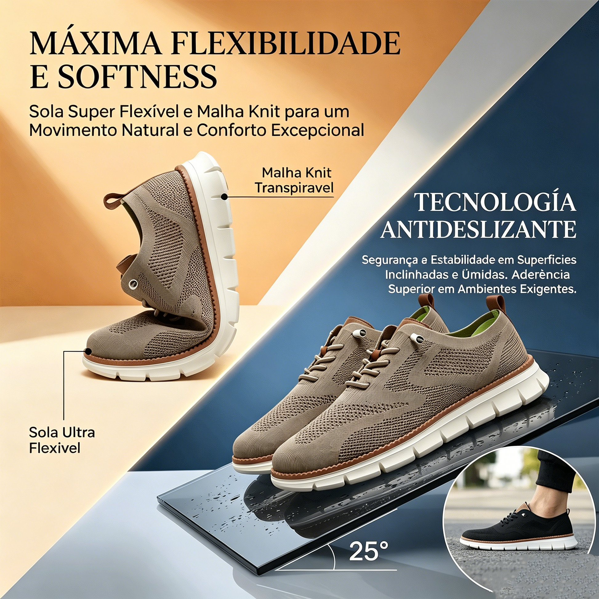 🔥50% de desconto hoje - não perca! | Calçado ortopédico ergonômico, macio e confortável para uso diário e esportes - ✅Suporte para o arco do pé facilita a caminhada