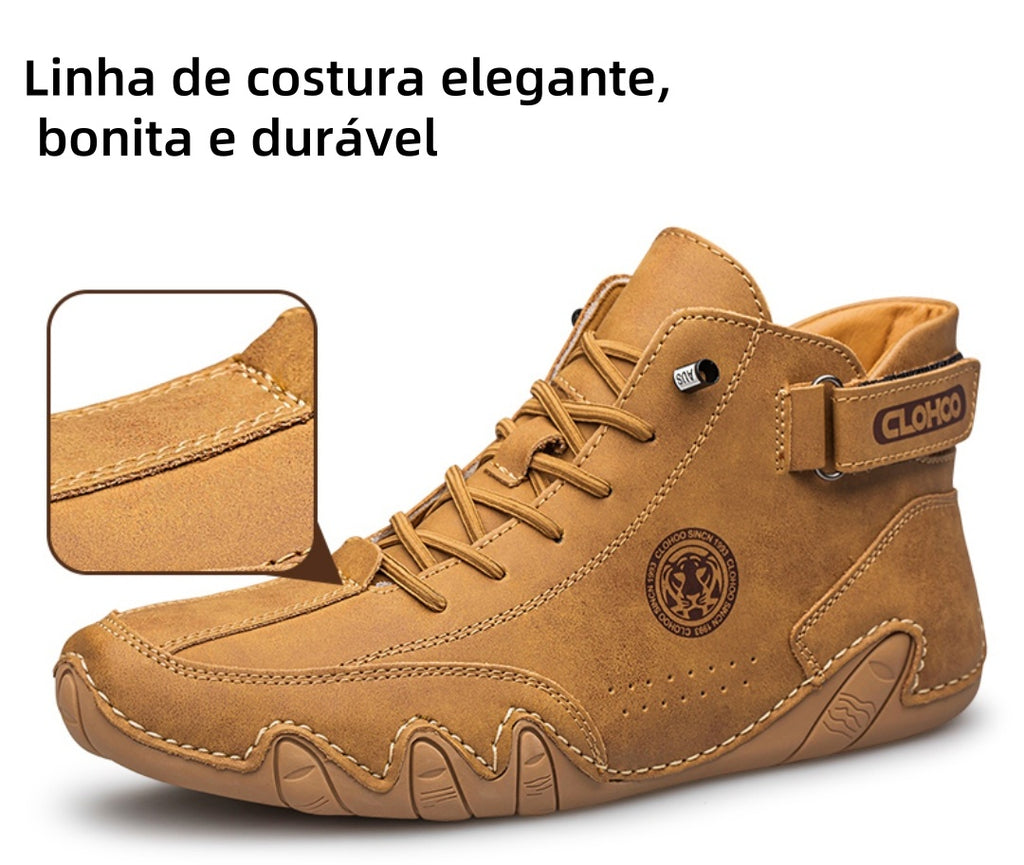 [⏰Desconto de 50% por tempo limitado - Não perca] Sapatos ortopédicos com design ergonómico - Couro premium + costurado à mão 👞