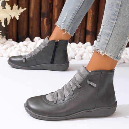 (🔥50% de desconto hoje - não perca esta oportunidade) ⏰ - Botas ortopédicas em pele genuína macias e confortáveis (suporte de arco - facilita o caminhar)