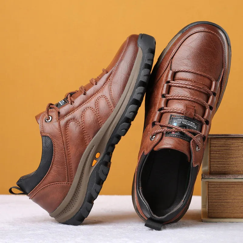 🔥50% de desconto hoje - agarre! 👞  Sapatos ortopédicos elegantes e premium 👞 - Design ergonómico para alívio da dor