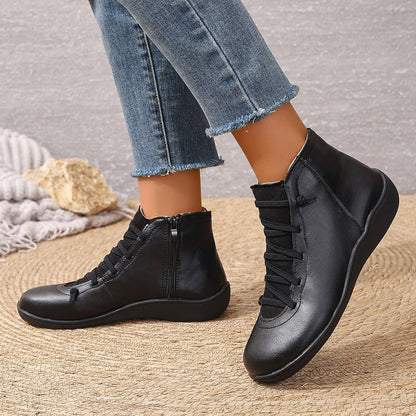 (🔥50% de desconto hoje - não perca esta oportunidade) ⏰ - Botas ortopédicas em pele genuína macias e confortáveis (suporte de arco - facilita o caminhar)