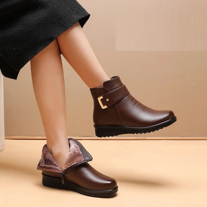 🔥50% de desconto hoje - não perca esta oportunidade⏰ - Sapatos de pele de carneiro genuína, macios e confortáveis 👢 Suporte de arco - torna a caminhada mais fácil