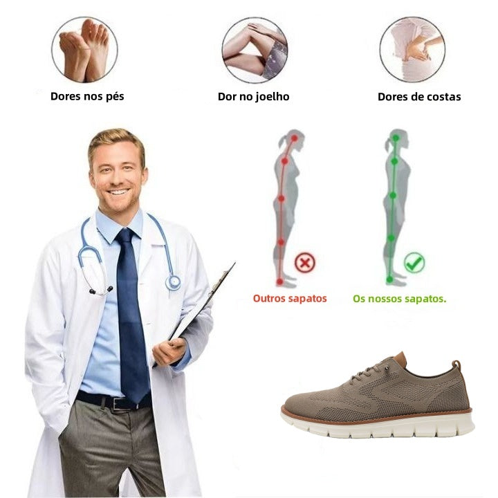 [⏰Desconto de 50% por tempo limitado - não perca] Sapatos ortopédicos com design ergonómico - Design sem a necessidade de amarrar as laces dos sapatoss👞