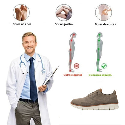 [⏰Desconto de 50% por tempo limitado - não perca] Sapatos ortopédicos com design ergonómico - Design sem a necessidade de amarrar as laces dos sapatoss👞