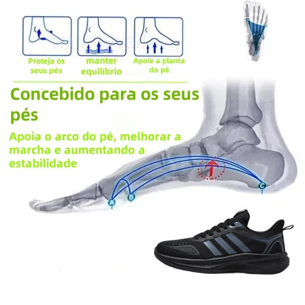 [⏰Desconto de 50% por tempo limitado - não perca] Sapatos ortopédicos com design ergonómicos 👞 Use-os e cada passo será uma massagem nos pés