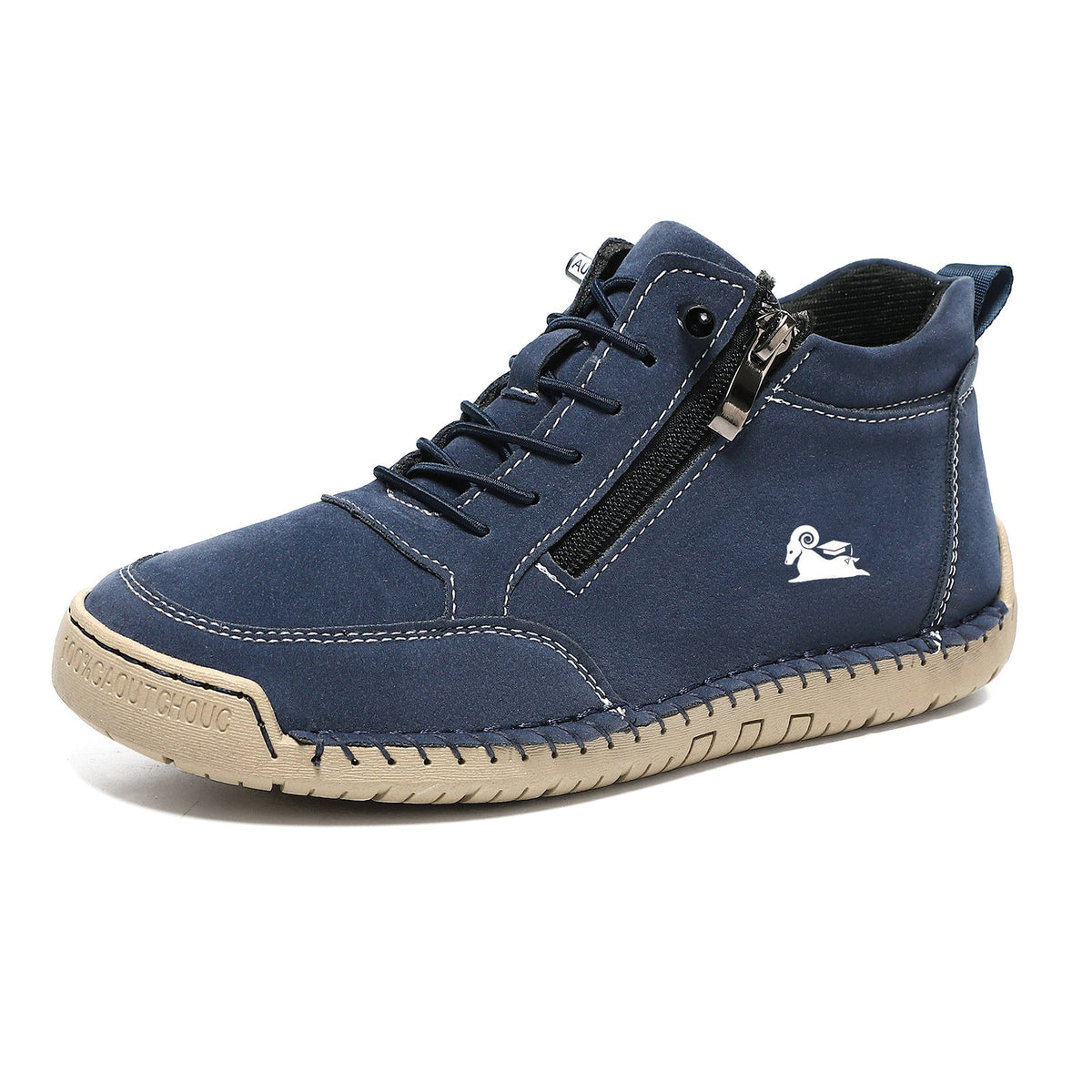 Biaotok® | Sapatos ortopédicos de cano alto em couro com suporte ergonômico para o arco do pé e sola antiderrapante proporcionam conforto excepcional!