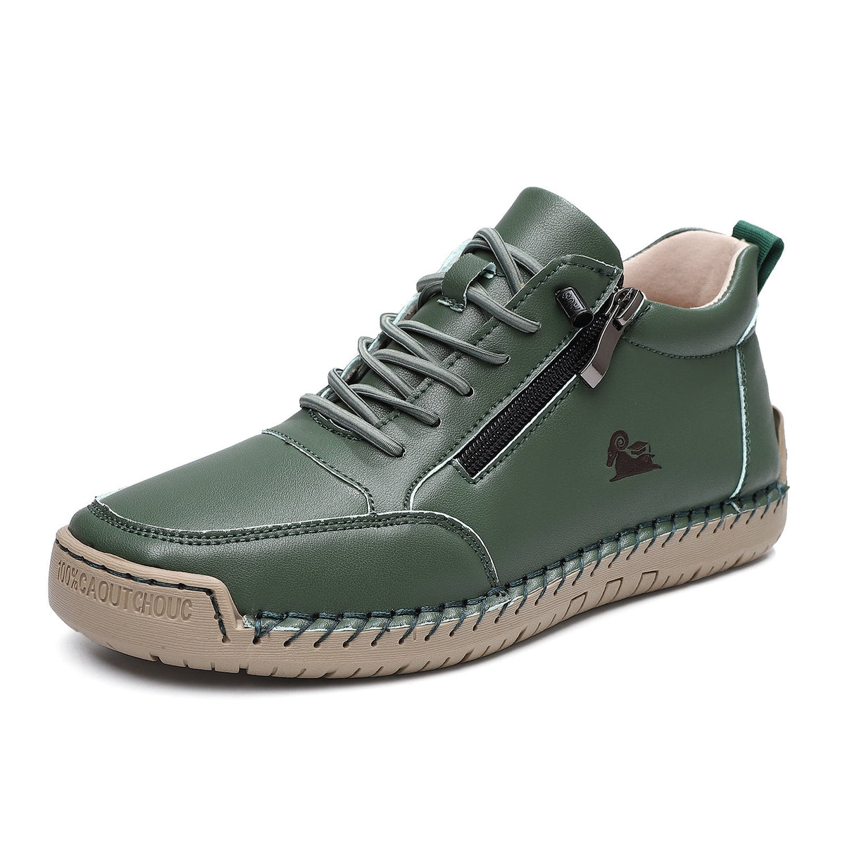 Biaotok® | Sapatos ortopédicos de cano alto em couro com suporte ergonômico para o arco do pé e sola antiderrapante proporcionam conforto excepcional!