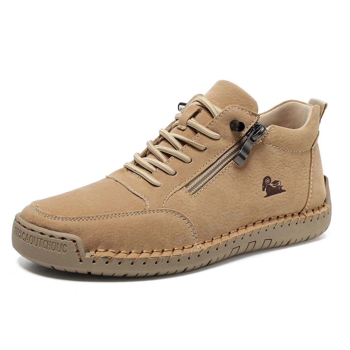 Biaotok® | Sapatos ortopédicos de cano alto em couro com suporte ergonômico para o arco do pé e sola antiderrapante proporcionam conforto excepcional!