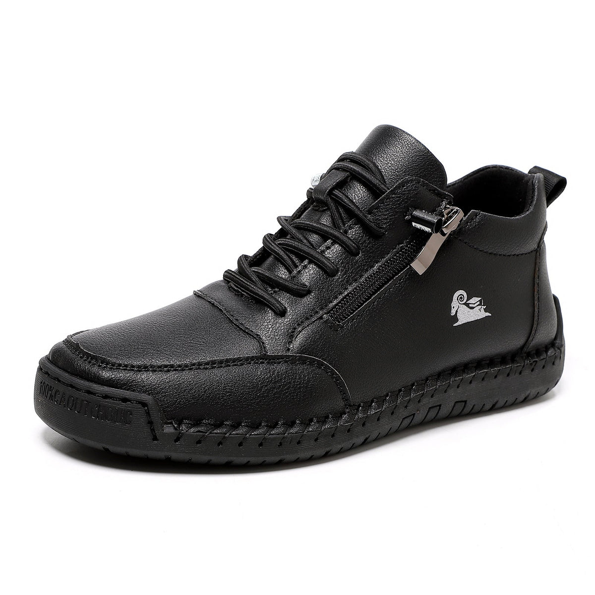 Biaotok® | Sapatos ortopédicos de cano alto em couro com suporte ergonômico para o arco do pé e sola antiderrapante proporcionam conforto excepcional!